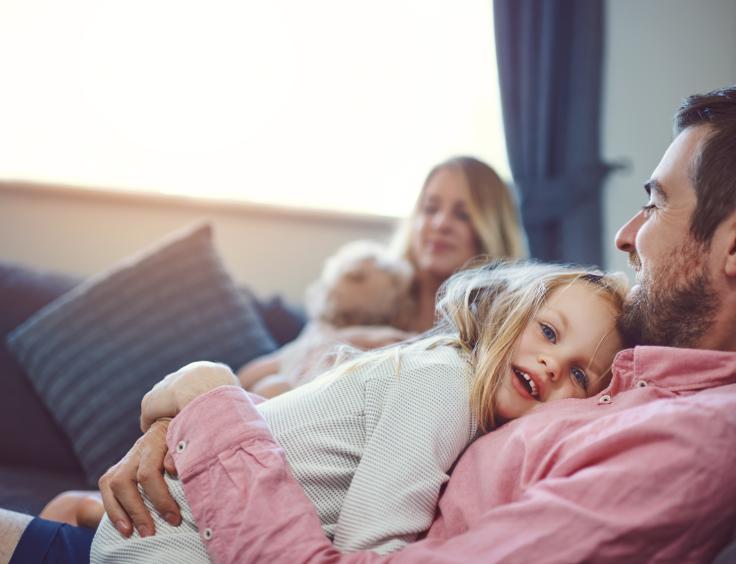 Père avec ses enfants